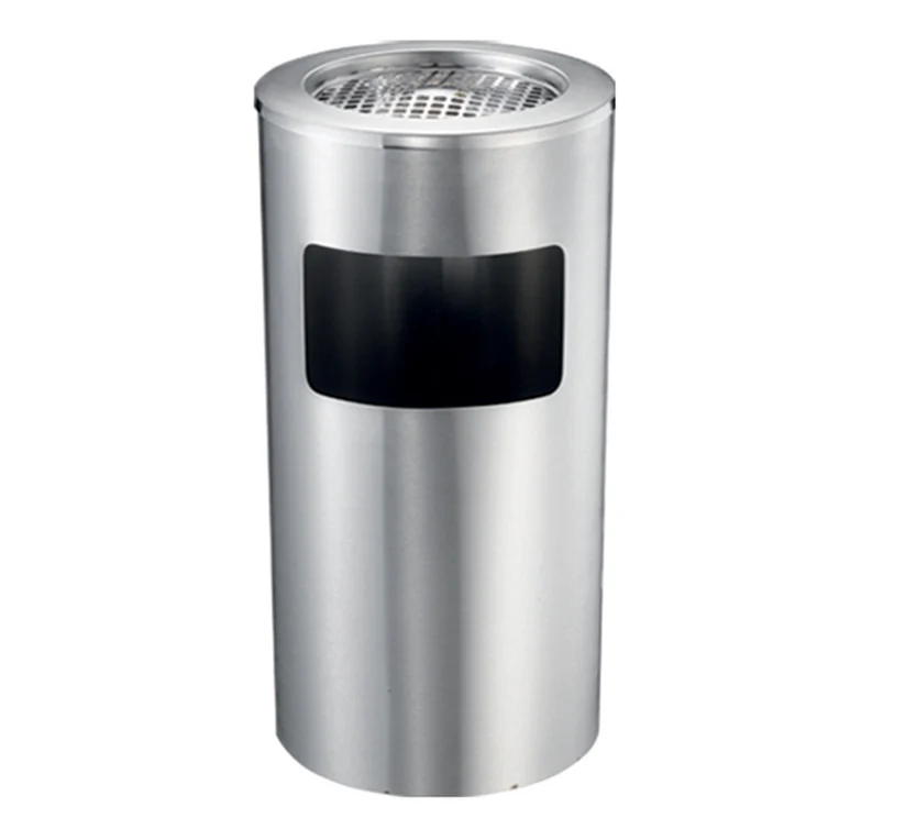 Stainless Steel Ashtray With Bin For Hotel