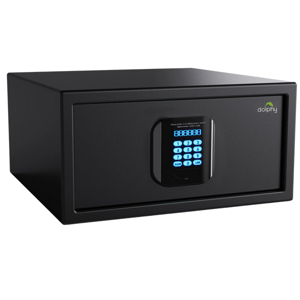 DEHS0010-1 Black Hotel Safe Box With Spring Loaded Door