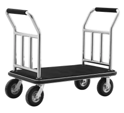 Black & Silver Luggage Trolley Cart
