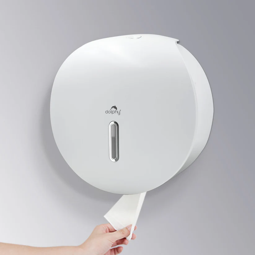 Plaza Jumbo Toilet Roll Dispenser – White